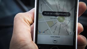 L'application Uber affiche un manque de conducteurs.