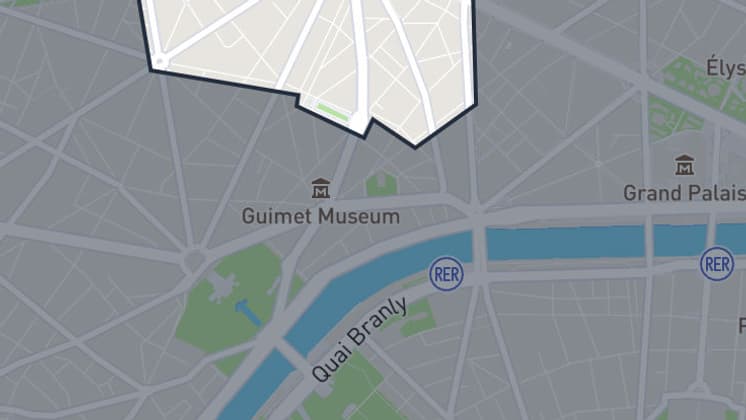Pour l'instant seule une zone de location est disponible à Paris. 