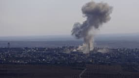 Bombardements sur le village syrien de Jubata al-Khashab en 2014