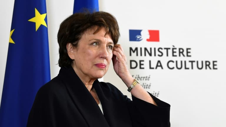 La ministre de la Culture Roselyne Bachelot, lors de la passation au ministère, le 6 juillet 2020