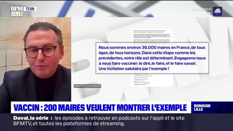 Covid-19: 200 élus dont le maire d'Arras vont se faire vacciner pour