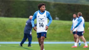Théo Attissogbe avec le XV de France en novembre 2024.