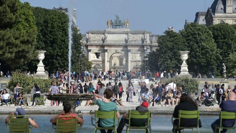 Le jardin des Tuileries à Paris, le 18 juin 2014