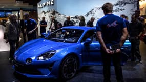 Alpine et l'A110 lors du salon automobile de Paris en 2018