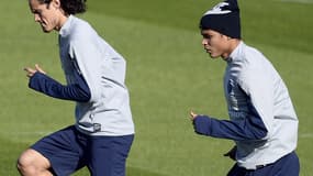 Edinson Cavani et Thiago Silva