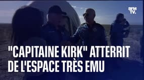L'acteur de Star Trek William Shatner atterrit très ému de son court voyage dans l'espace