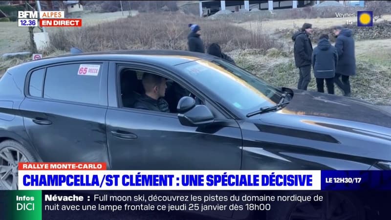 Rallye Monte-Carlo: les pilotes en repérage du tracé de la spéciale entre Champcella et Saint-Clément-sur-Durance