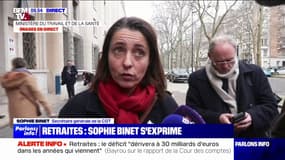 Retraites: "Nous ne sommes pas là pour parler de capitalisation et donner notre argent à la finance", assure la secrétaire générale de la CGT Sophie Binet