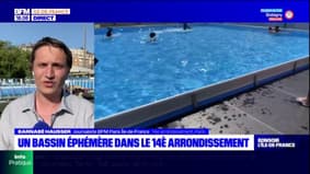Paris: une piscine éphémère pour faire face à la chaleur
