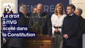 Les moments forts de la cérémonie de scellement de l'IVG dans la Constitution 