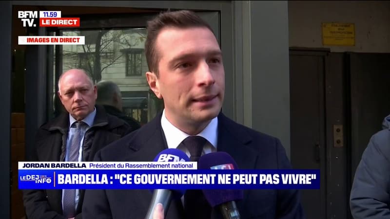 Jordan Bardella estime que le gouvernement Barnier 