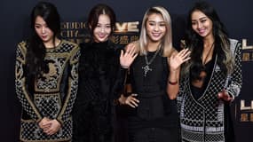 Les quatre membres de Sistar en 2015 en Chine, deux ans avant la séparation du groupe