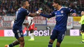 Houssem Aouar et Memphis Depay (OL)
