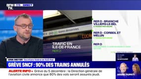 SNCF: selon Eric Meyer (Sud-Rail), "près de 90% des conducteurs ont déclaré leur intention de faire grève, et ce ne sont que des chiffres provisoires"