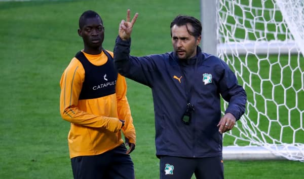 Patrice Baumel durante un entrenamiento en Costa de Marfil en octubre de 2020