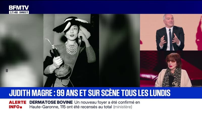 "Tant que l'on est pas mort, on a de l'énergie": à 99 ans, Judith Magre monte sur scène tous les lundis