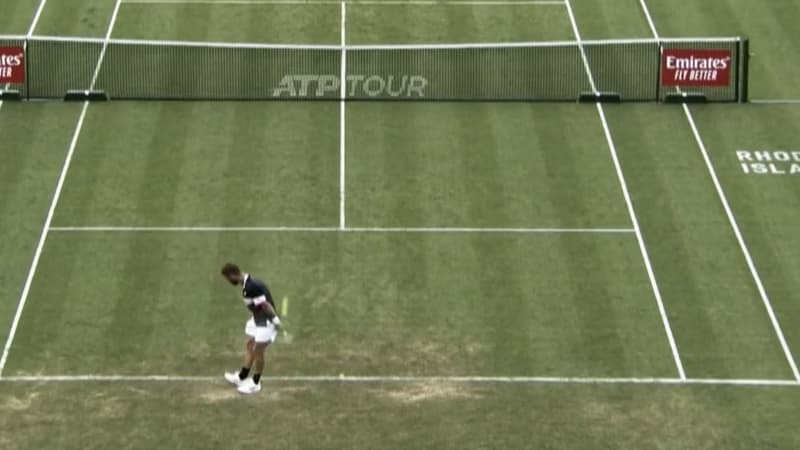 Corentin Moutet face à John Isner, le 19 juillet 2023