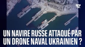 Les images d'un drone naval ukrainien attaquant un navire de guerre russe