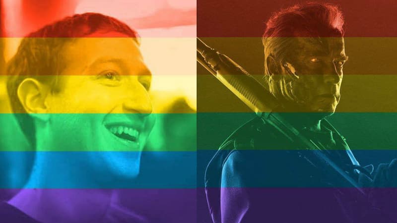 Comme Mark Zuckerberg ou Arnold Schwartzenegger, 26 millions d'utilisateurs ont utilisé le filtre aux couleurs arc-en-ciel.