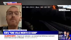 Bombardements à Kiev: Jérémy raconte ne pas avoir "senti de panique dans les rues"