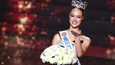 Miss Tahiti Hinaupoko Deveze, élue Miss France 2026, le 6 décembre 2025 à Amiens.