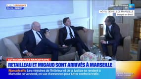 Les ministres Bruno Retailleau et Didier Migaud sont arrivés à l'hôtel de ville de Marseille