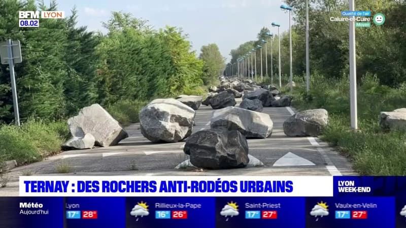 Ternay: des rochers anti-rodéos urbains dans l'Est lyonnais