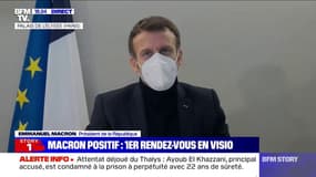 Premier rendez-vous en visio pour Emmanuel Macron après son test positif