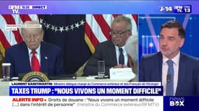Droits de douane: "Pour un rapport de force, il faut quand même être capable de montrer des mesures de rétorsion", explique Laurent Saint-Martin, ministre délégué chargé du Commerce extérieur