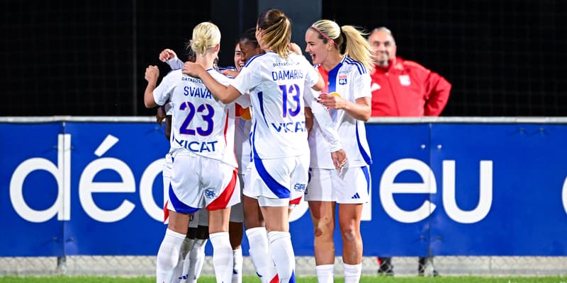 Les joueuses de l'OL féminin en octobre 2024.