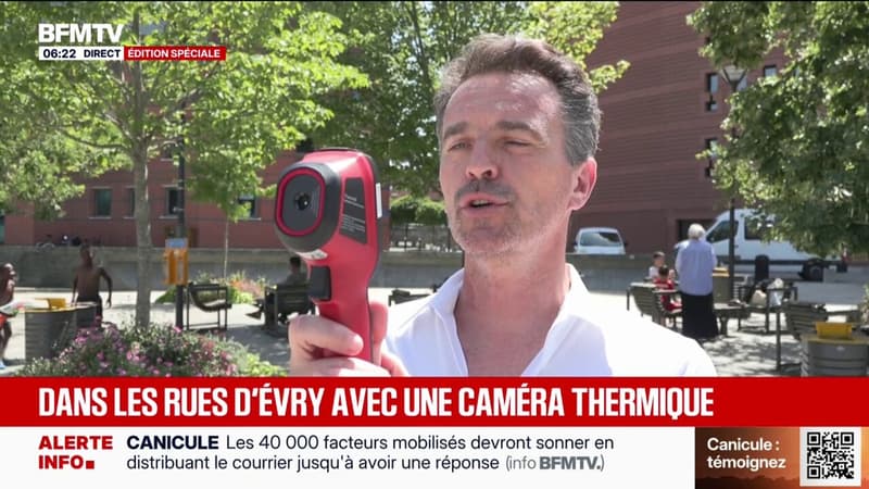 Équipée d'une caméra thermique, cette équipe de BFMTV teste la température dans les rues d'Évry