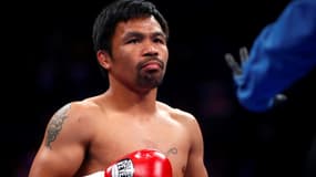 Le Philippin Manny Pacquiao avant son combat contre l'Américain Keith Thurman, à Las Vegas, le 20 juillet 2019