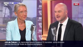 Elisabeth Borne face à Philippe Corbé sur RMC et BFMTV