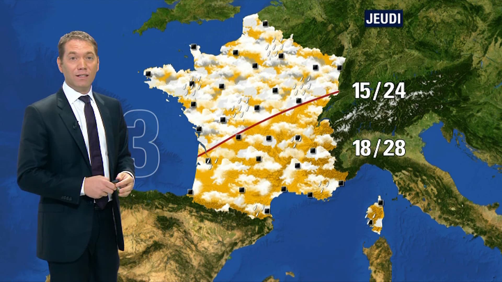 Prévision Météo-France pour jeudi 13 septembre 2018
