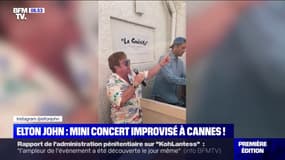 Elton John improvise un mini concert à Cannes