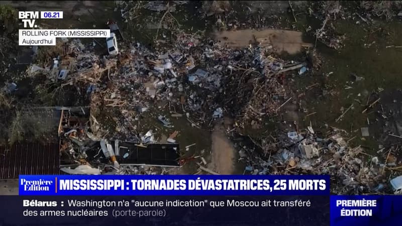 Au moins 25 morts après le passage d'une tornade dévastatrice dans le Mississippi