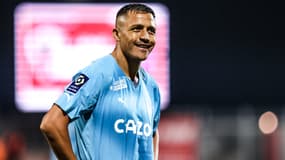 Alexis Sanchez lors de Ajaccio-OM en juin 2023