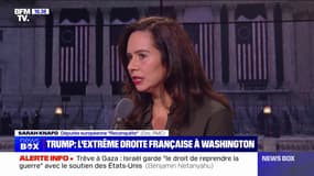 "Je pense que ça signifie quelque chose sur ce que l'on représente en France": Sarah Knafo, députée européenne "Reconquête", réagit à son invitation à l'investiture de Donald Trump aux États-Unis