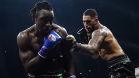 Joel Tambwe Djeko face à Tony Yoka, à Nantes le 5 mars 2021