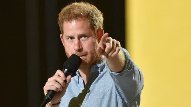 Le prince Harry durant l'enregistrement du "Vax Live"