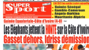 La une du journal de sport ivoirien Super Sport du 23 janvier 2024 La une du journal de sport ivoirien Super Sport du 23 janvier 2024