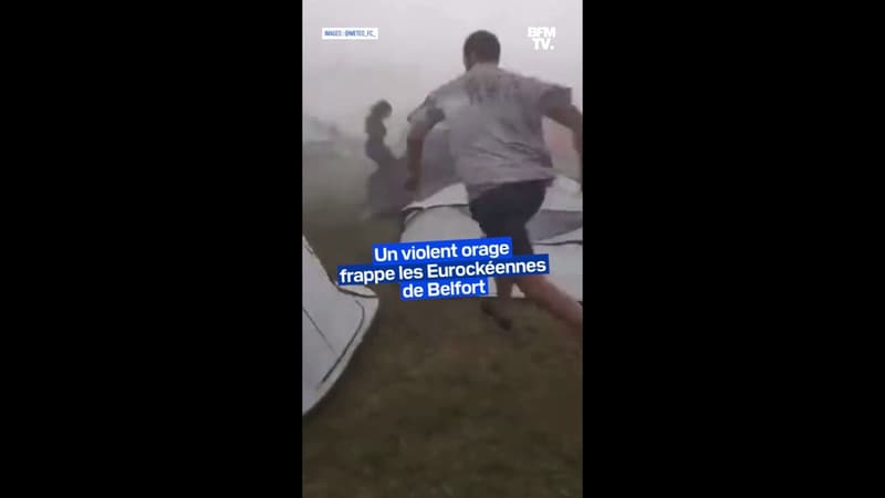 Les images du violent orage qui a frappé les Eurockéennes de Belfort