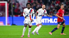 Quentin Ndjantou lors du match Lille-PSG (1-1, L1), le 5 octobre 2025