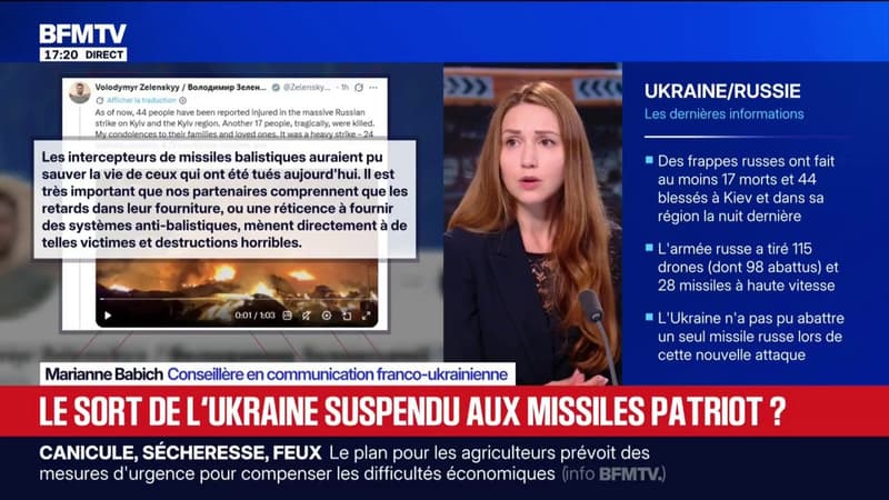 Guerre en Ukraine: "Il faut des systèmes de lutte antiaérienne", explique Marianne Babich, conseillère en communication franco-ukrainienne, après les frappes russes