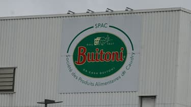 Façade de l'usine Buitoni à Caudry (Nord), le 15 septembre 2022