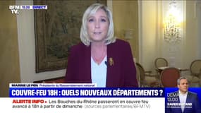 Marine Le Pen (RN) sur le couvre-feu à 18h: "On ne tient pas compte des études scientifiques effectuées"