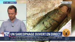 Un sarcophage ouvert en direct