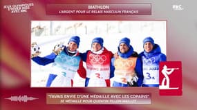 JO 2022 (Biathlon) : "Une médaille à partager avec les copains", Fillon Maillet heureux de l'argent en relais