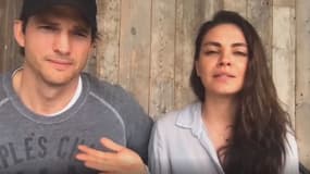 Mila Kunis et Ashton Kutcher dans une vidéo publié sur Instagram