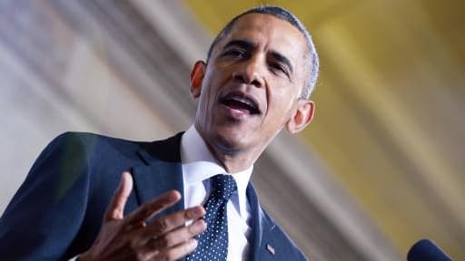 Barack Obama, ici lors de son discours, espère créer "des millions d'emplois"